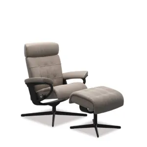 Stressless® Erik Large Recliner - Cross Base (Paloma Dark Mushroom)