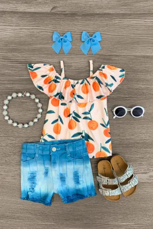 Tangerine Dream Denim Short Set