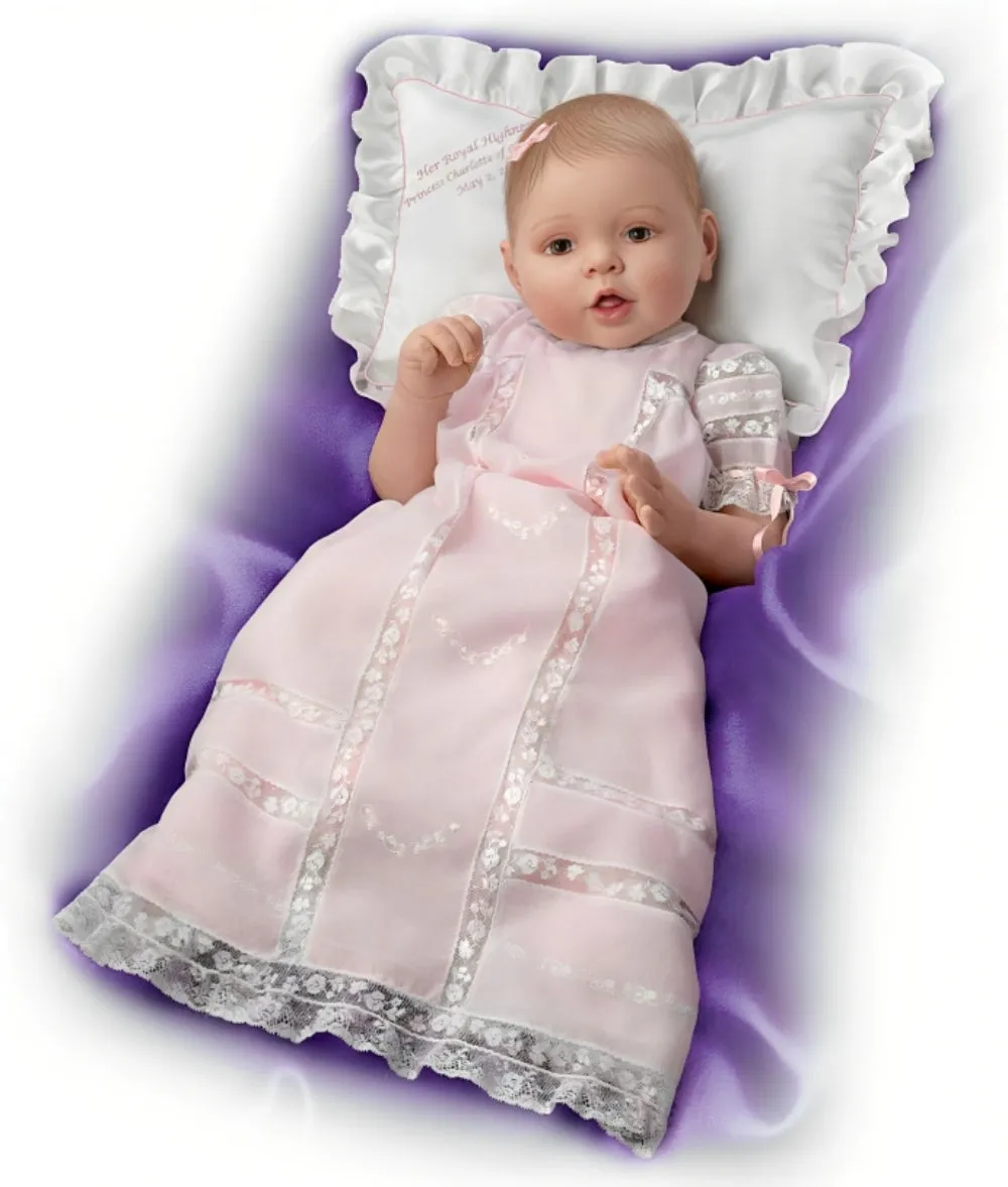 The Ashton-Drake Galleries Princess of Cambridge Commemorative Baby Doll Royal Heirloom Tribute to Princess Charlotte Handcrafted Poseable Porcelain Collectible by Master Doll Artist Fiorenza Biancheri 20-inches