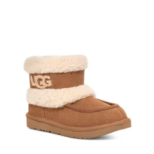 UGG Unisex-Child Ultra Mini Ugg Fluff Boot, Chestnut Little Kid