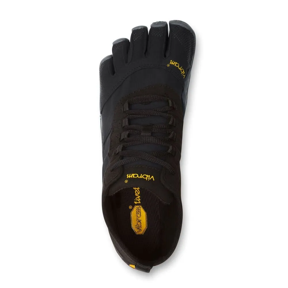 Vibram V-Trek Womens Mega Grip Five Fingers Walking Hiking Trek Trainers Shoes - Black/Black