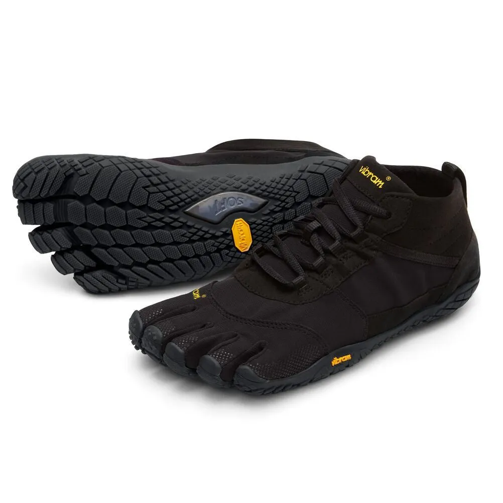 Vibram V-Trek Womens Mega Grip Five Fingers Walking Hiking Trek Trainers Shoes - Black/Black