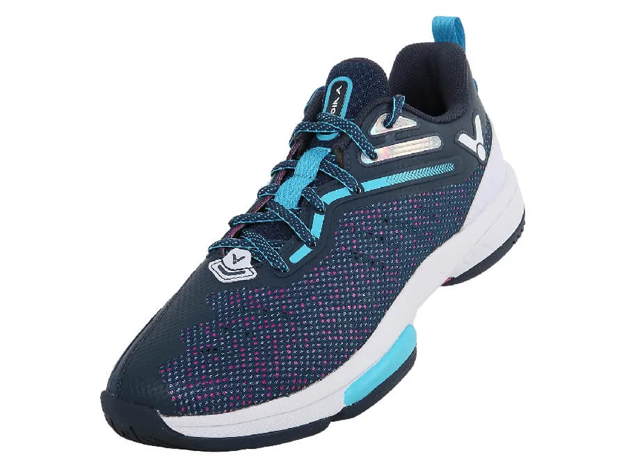 Victor P9600-BJ Wide Badminton Shoes (Blue Wing Teal/Purple)