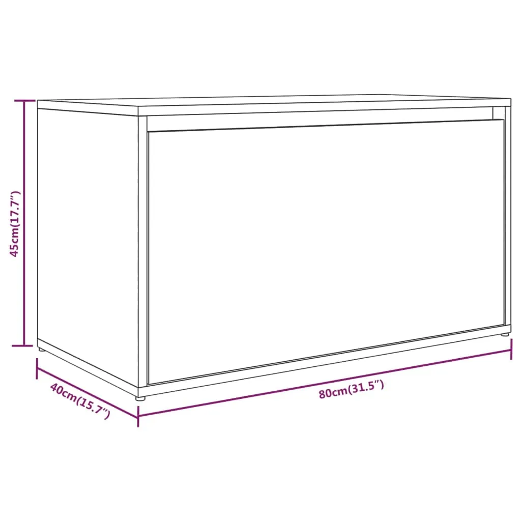 vidaXL Hall Bench 80x40x45 cm Smoked Oak Engineered Wood