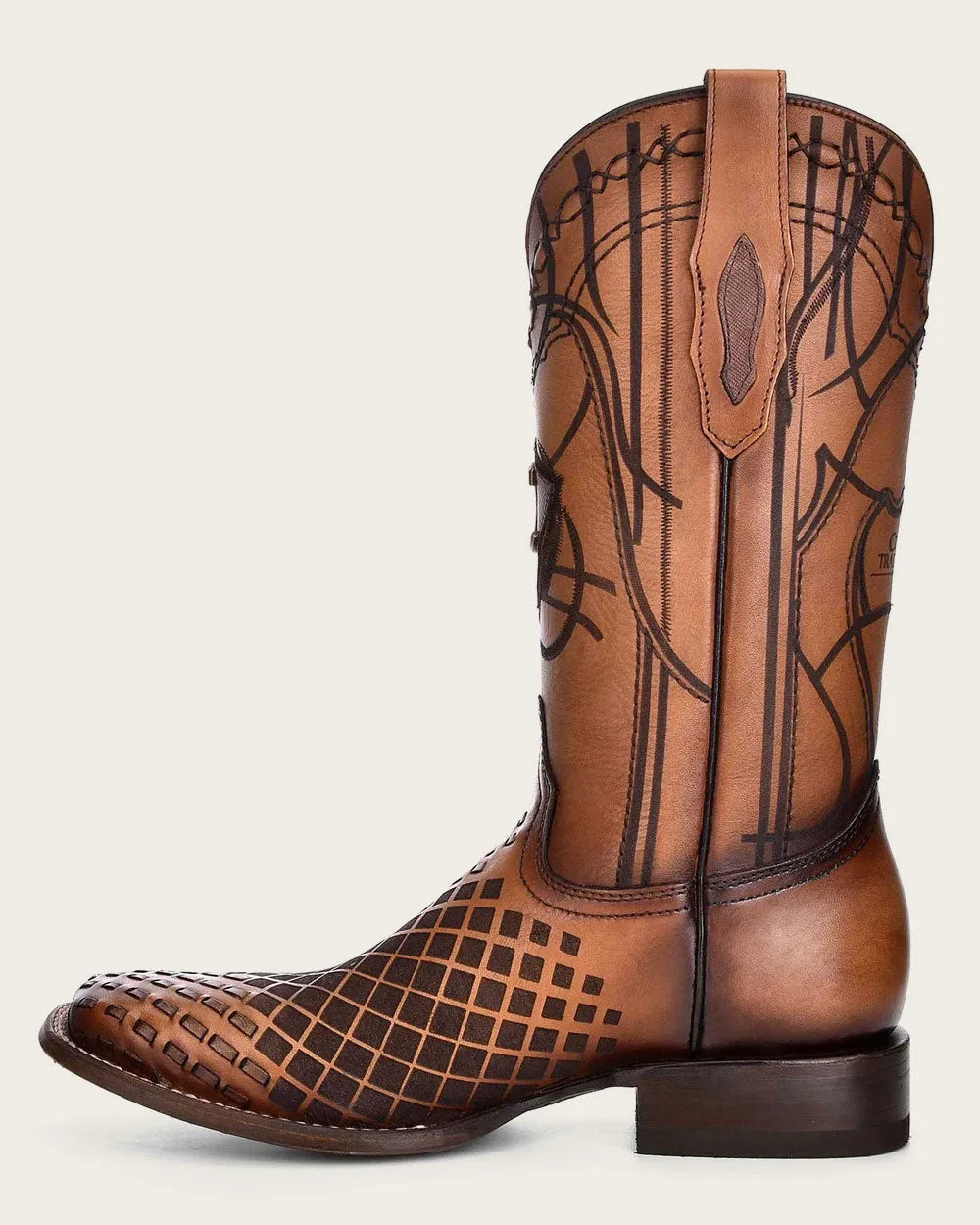 Western honey brown boot