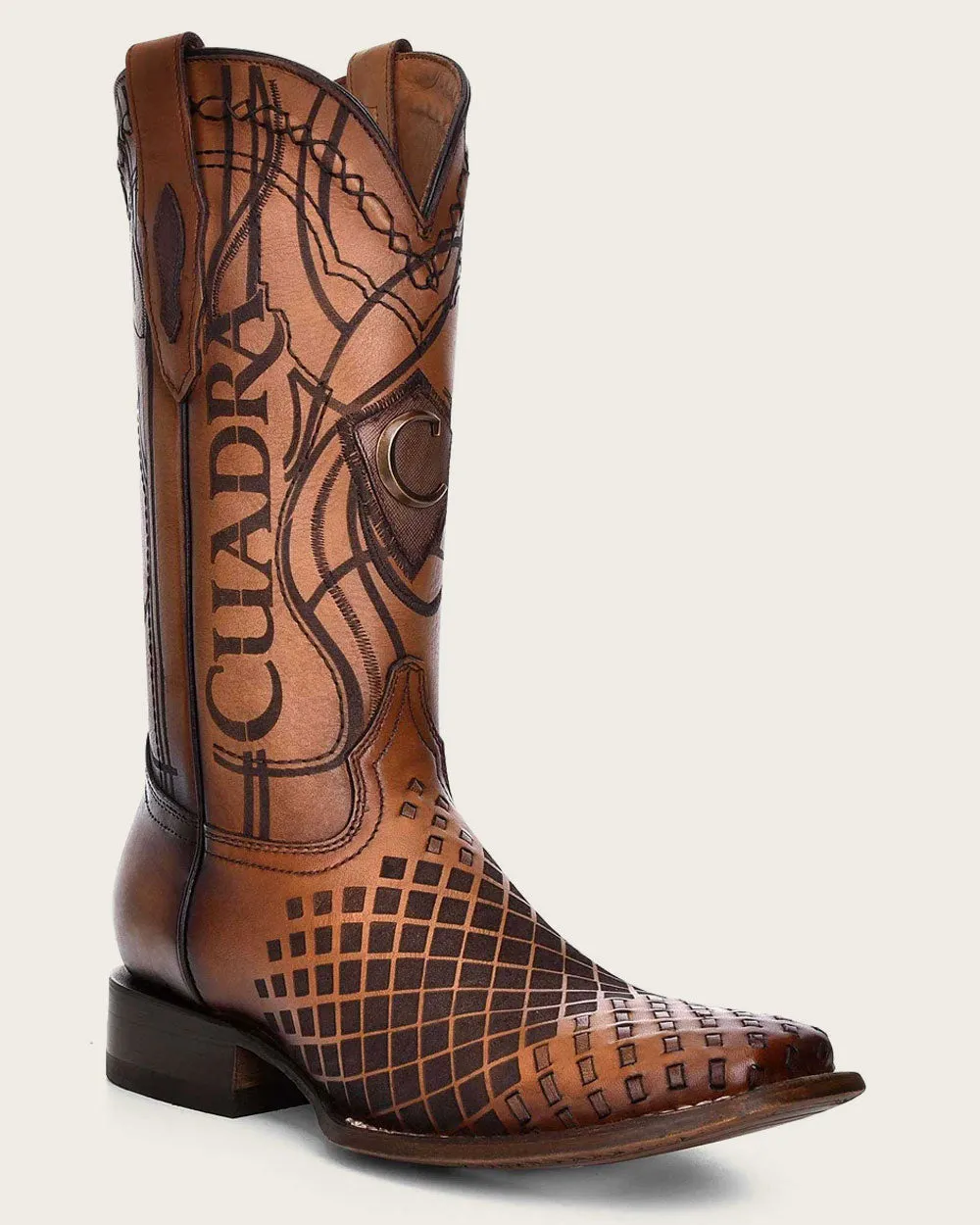 Western honey brown boot