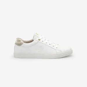 Winton Women's Vegan Sneakers | White & Gold