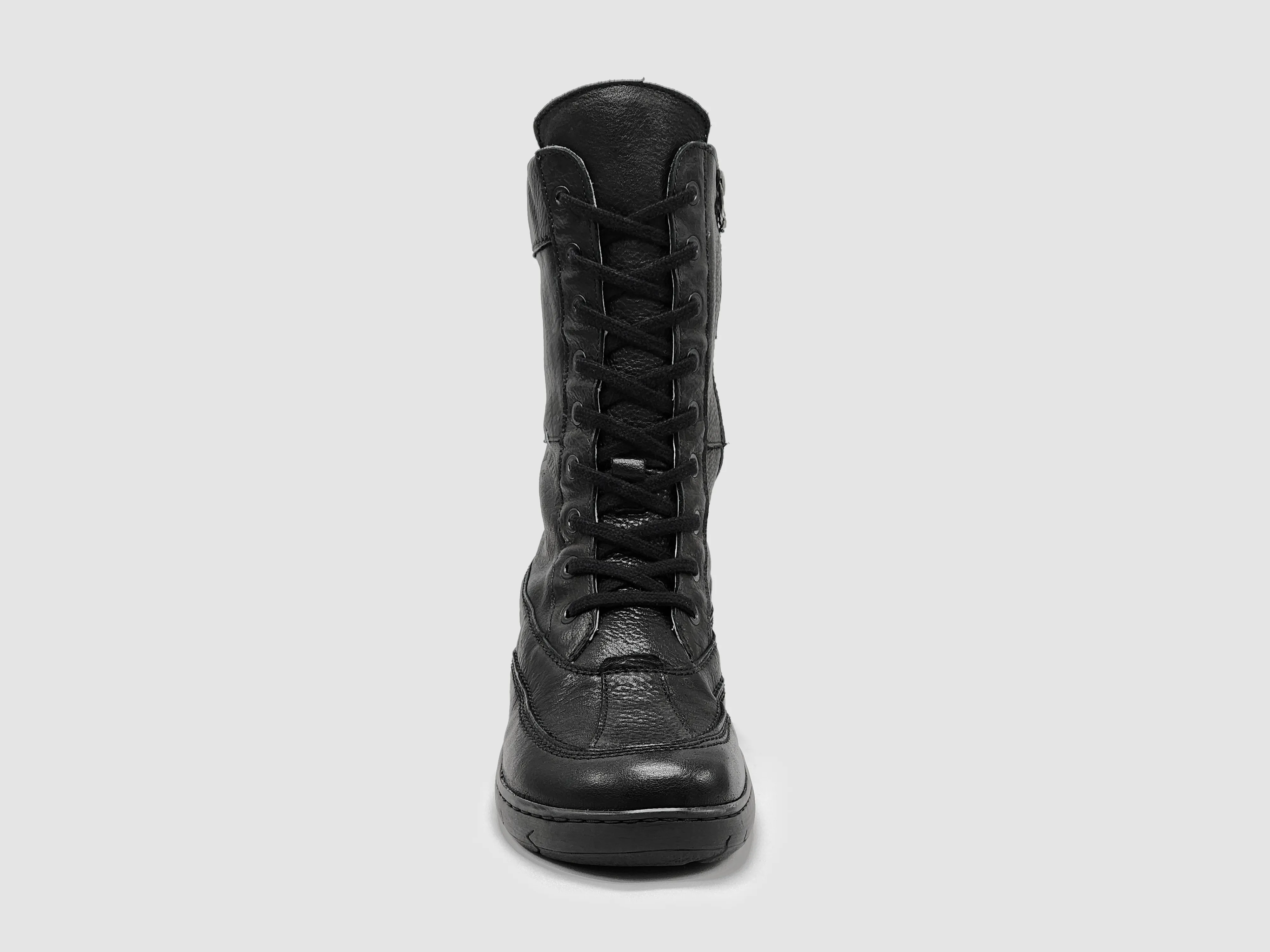 Women’s Original Tall Thick Wool-Lined Zip-Up Leather Boots - Black